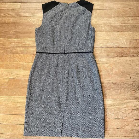 Loft black and gray sleeveless zip back lined mini dress size 6 b26 - Picture 4 of 4